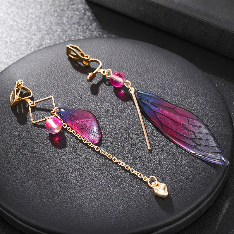 Butterfly Wings Clip on Earrings