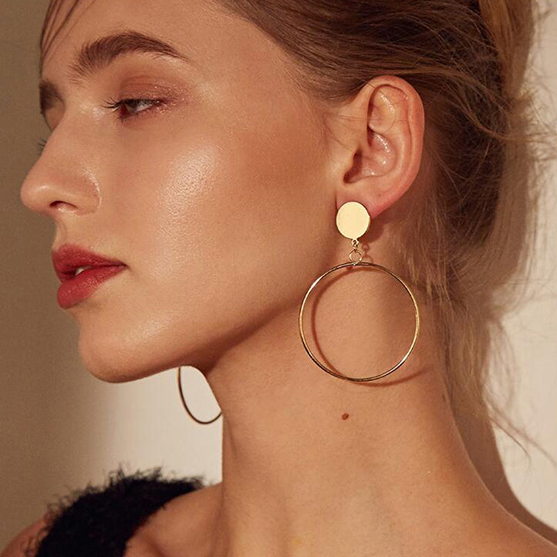 Big Round Clip On Earrings