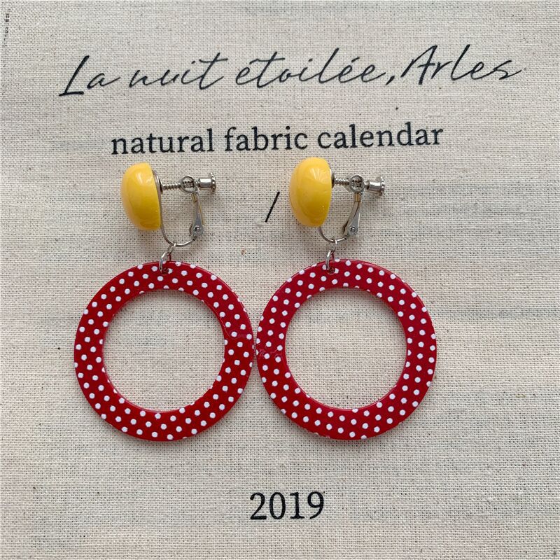 Big Acrylic Clip on Earrings