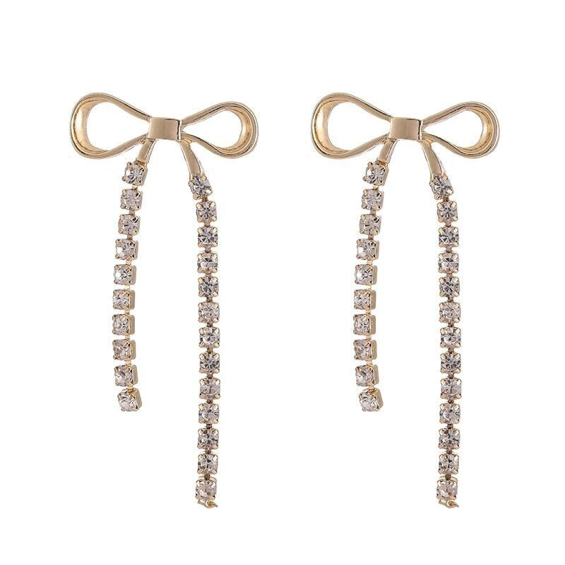 Crystal Bowknot Clip on Earring