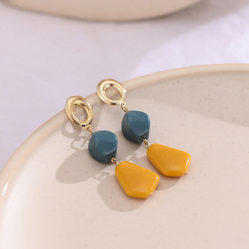 Irregular Handmade Acrylic Clip on Earrings
