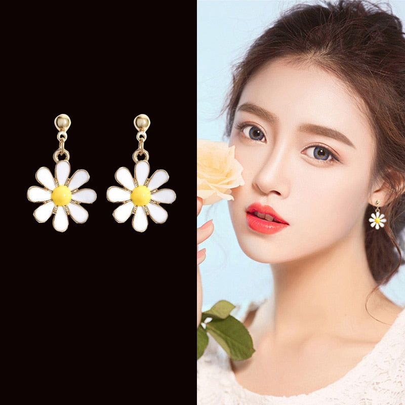 Daisy Clip on Earrings