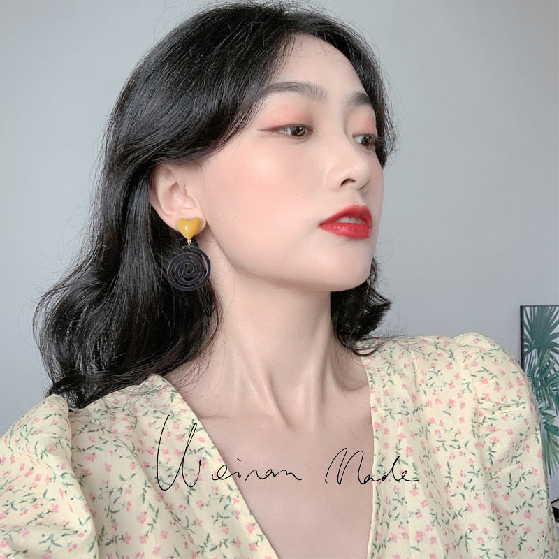 Big Acrylic Clip on Earrings