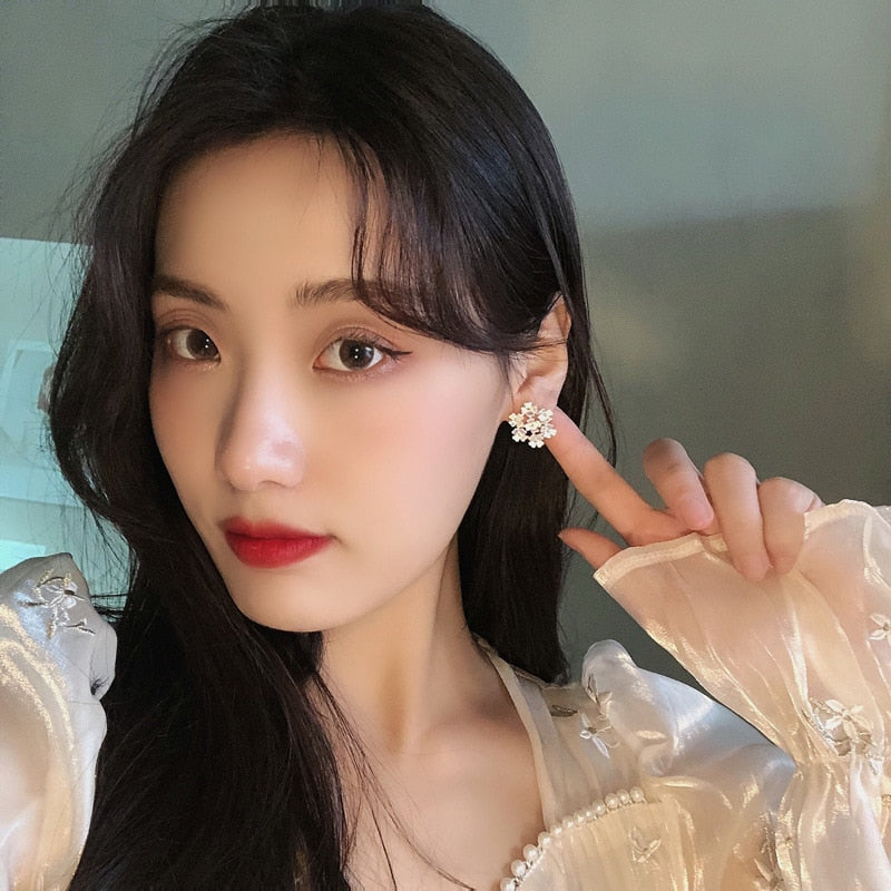 Flower Clip on Earrings