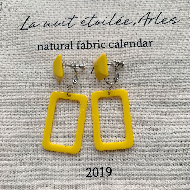 Big Acrylic Clip on Earrings