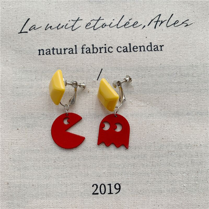Big Acrylic Clip on Earrings
