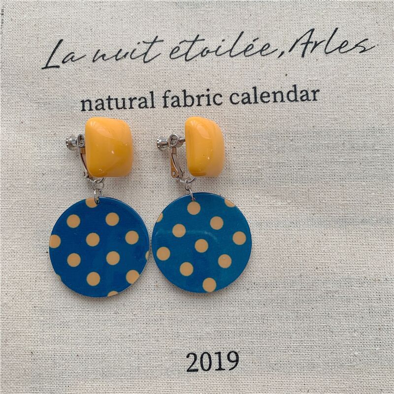 Big Acrylic Clip on Earrings