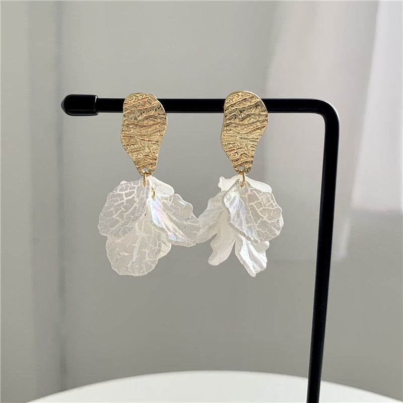 White Acrylic Clip on Earrings