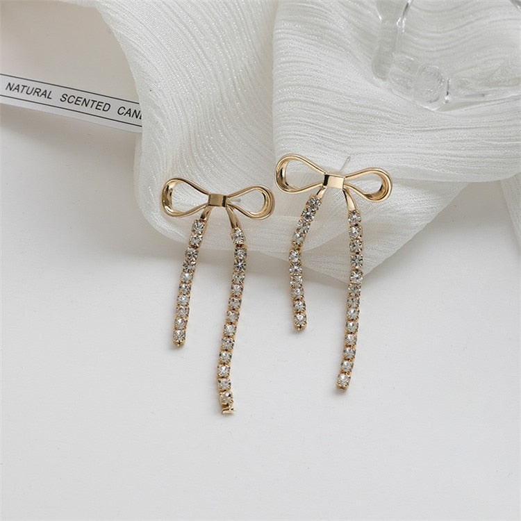 Crystal Bowknot Clip on Earring