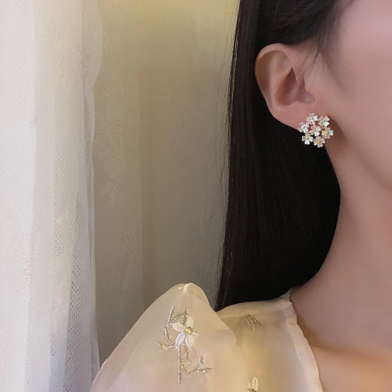 Flower Clip on Earrings