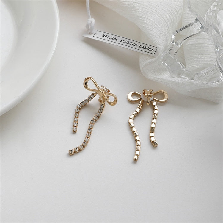 Crystal Bowknot Clip on Earring