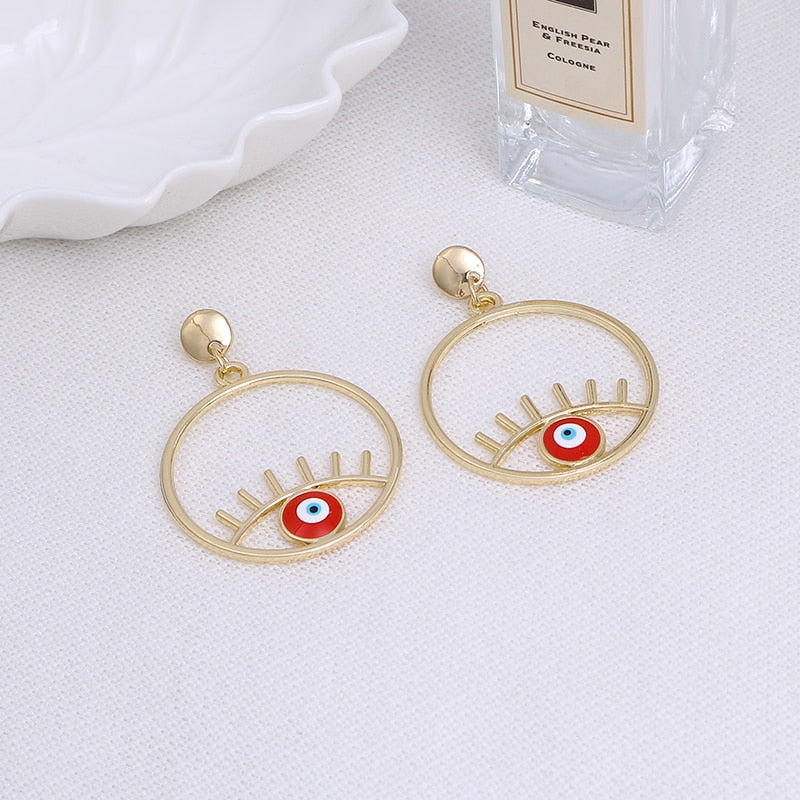 Evil Eye Clip on Earrings