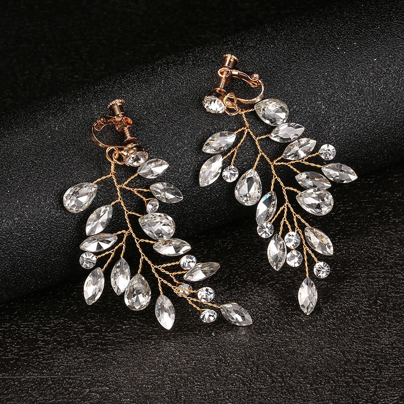 Handmade Bridal Crystal Earrings