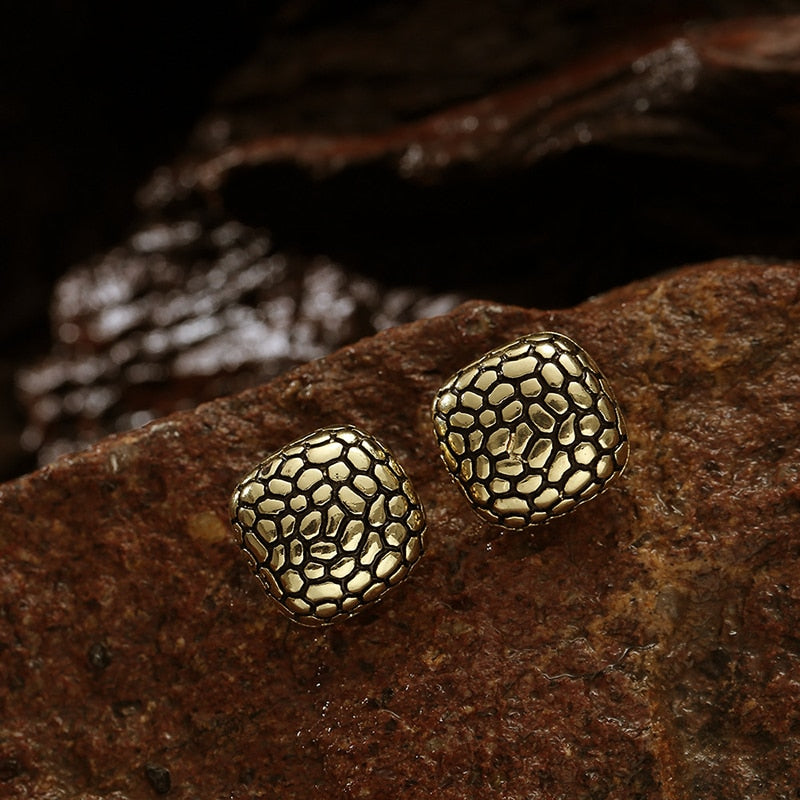 Geometric Square Clip on Earrings