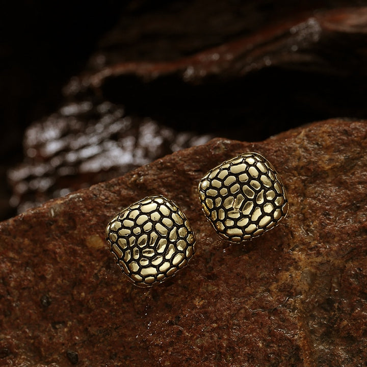Geometric Square Clip on Earrings