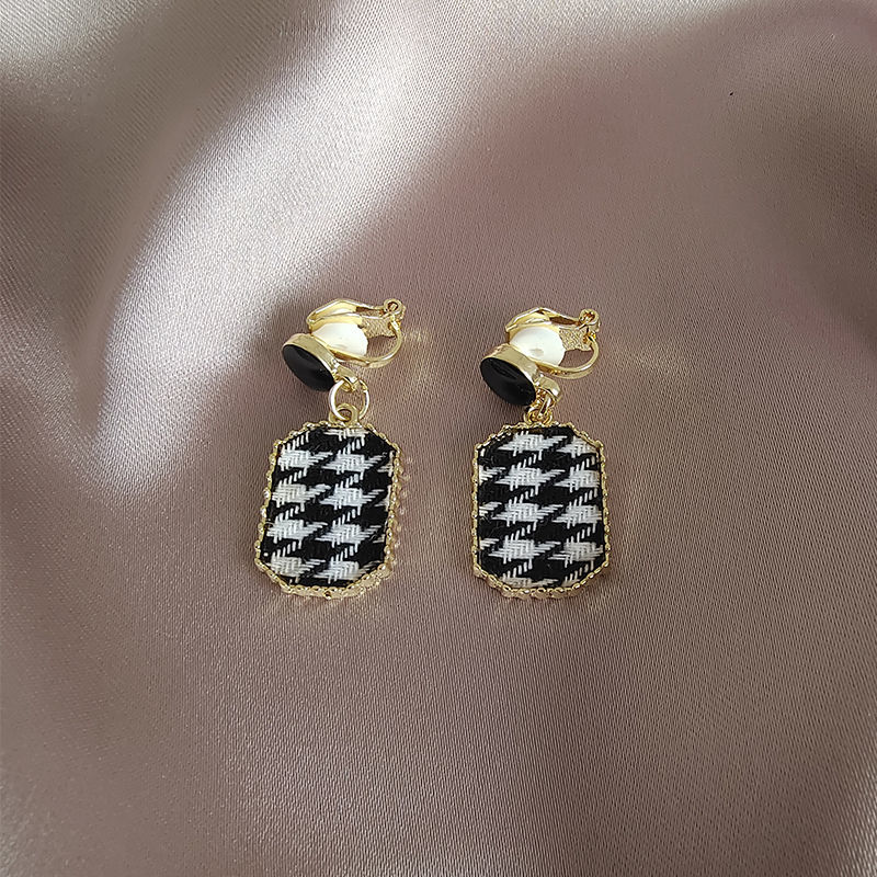 Black Clip on Earring