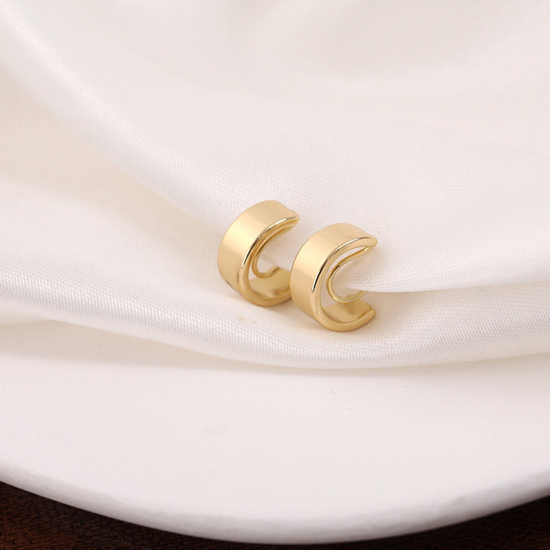 Gold Brass Coil Earrings