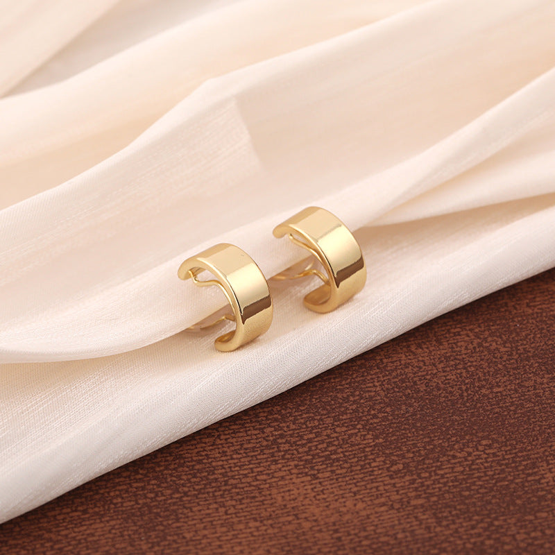 Gold Brass Coil Earrings