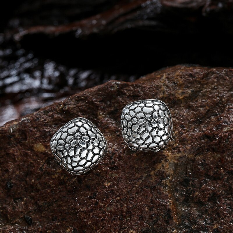 Geometric Square Clip on Earrings