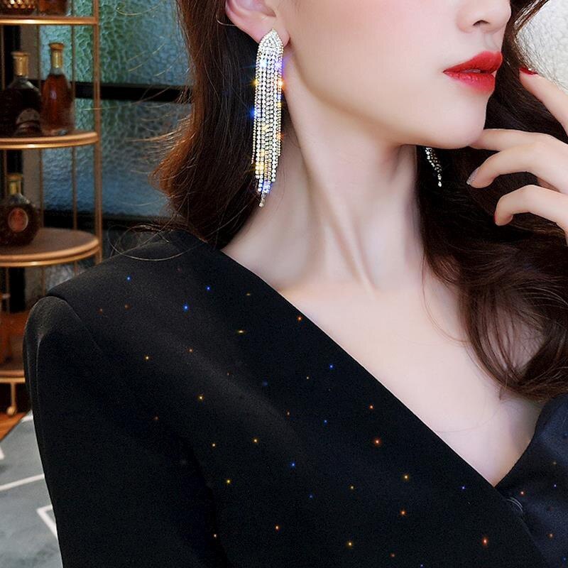 Classic Rhinestone Crystal Clip on Earrings