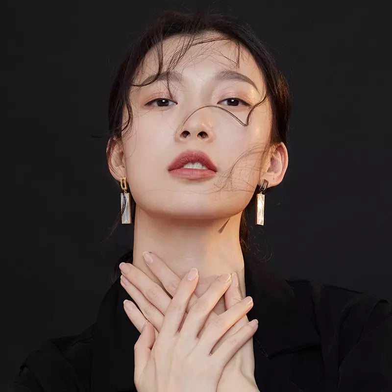 Simple Geometric Square Clip on Earrings