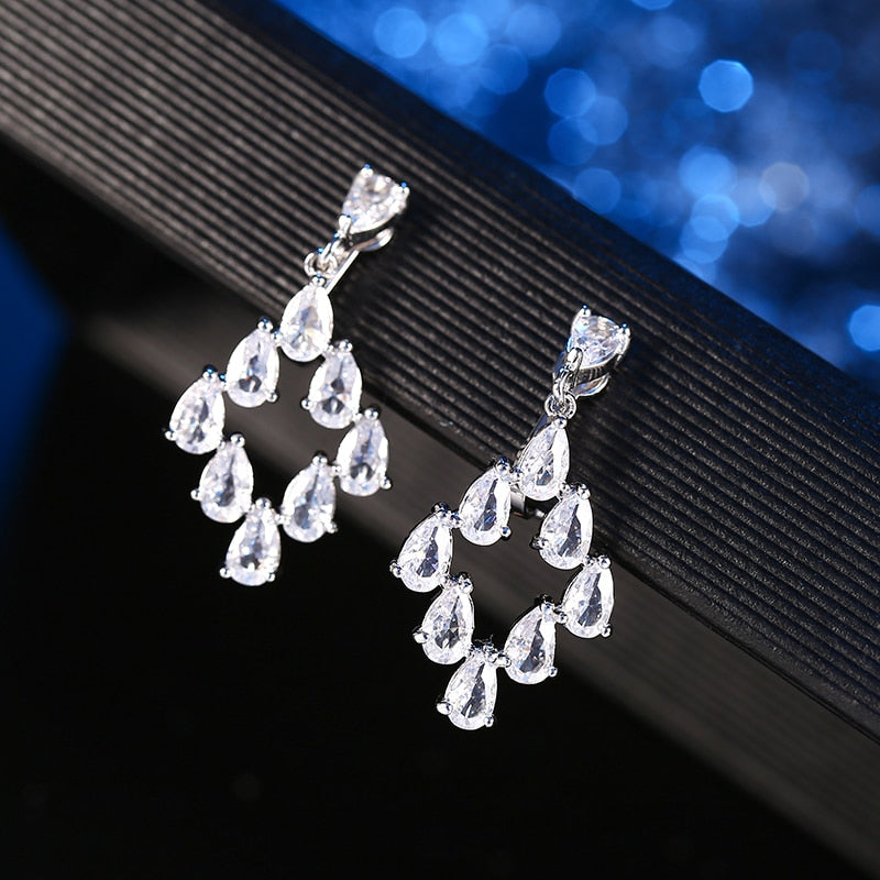 Crystal Cubic Zirconia Clip on Earrings