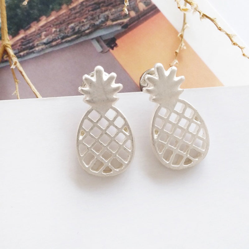 Tiny Pineapple Clip On Earrings