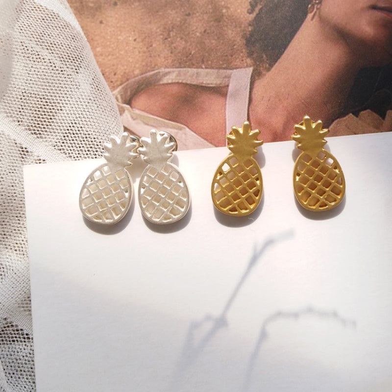 Tiny Pineapple Clip On Earrings