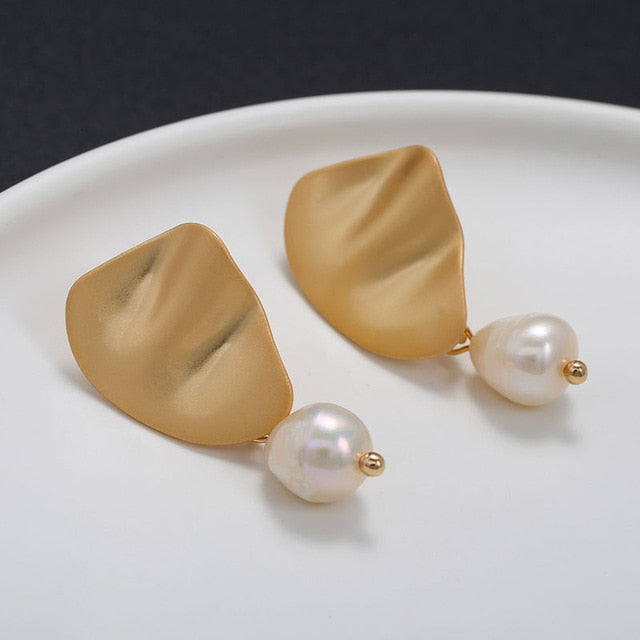 Irregular Freshwater Pearl Handmade Clip on Earrings