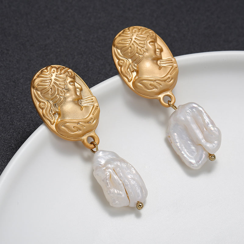 Irregular Freshwater Pearl Handmade Clip on Earrings