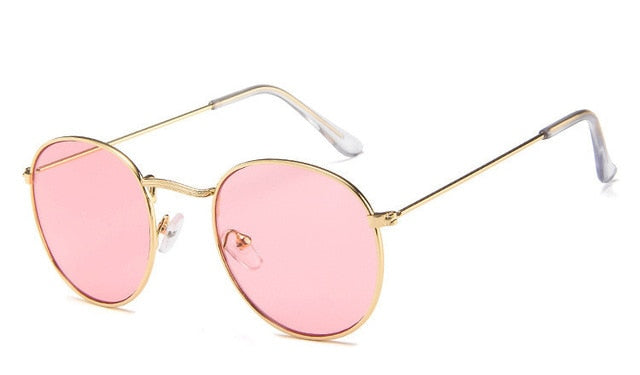 Classic Round Sunglasses - Gold / Pink