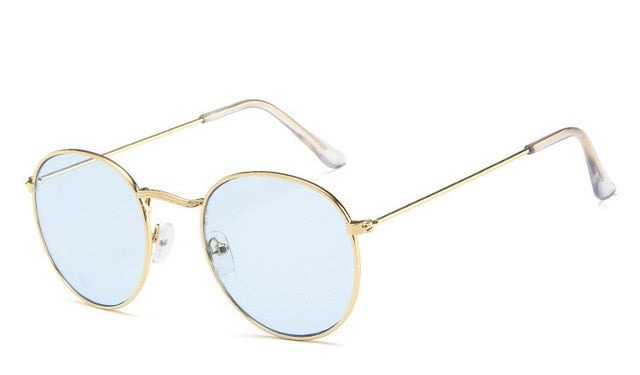 Classic Round Sunglasses - Gold / Blue