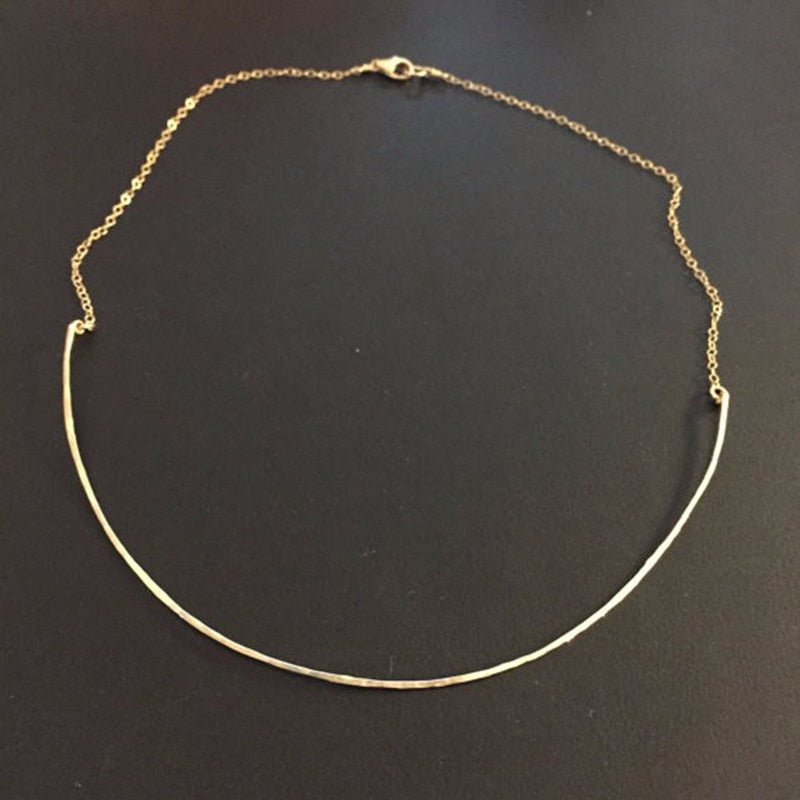14K Gold Handmade Choker Necklace