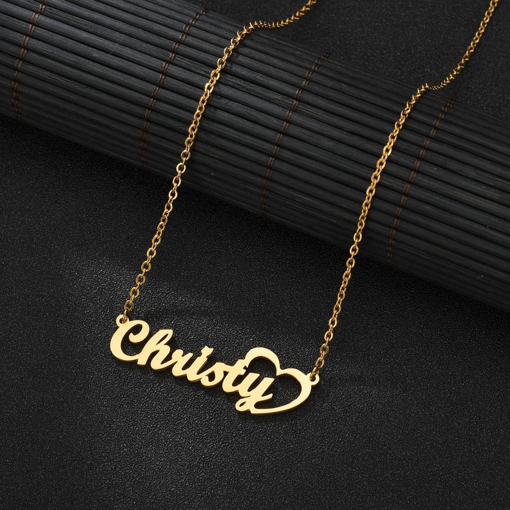 Customised Name Necklace with Heart