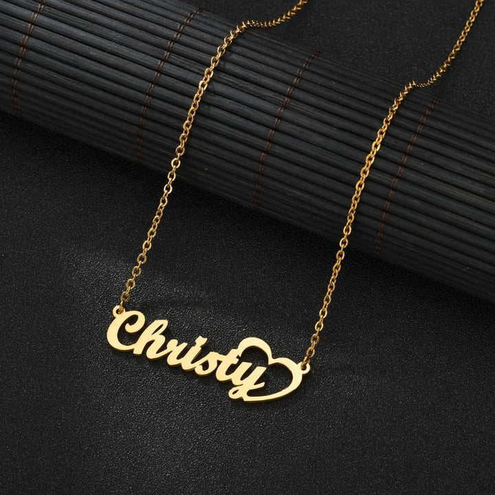 Customised Name Necklace with Heart