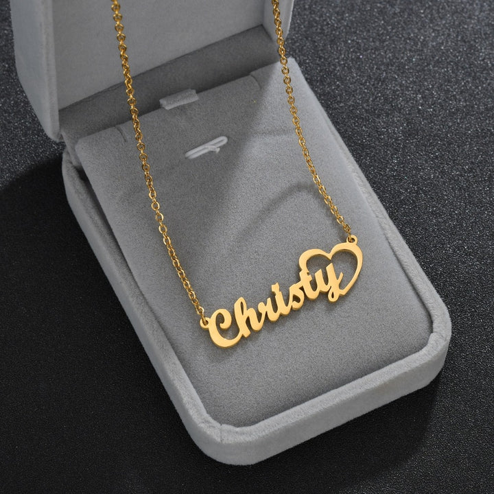 Customised Name Necklace with Heart