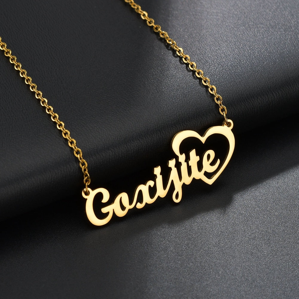 Customised Name Necklace with Heart