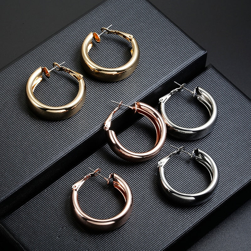 Vintage Oversized Circle Earrings