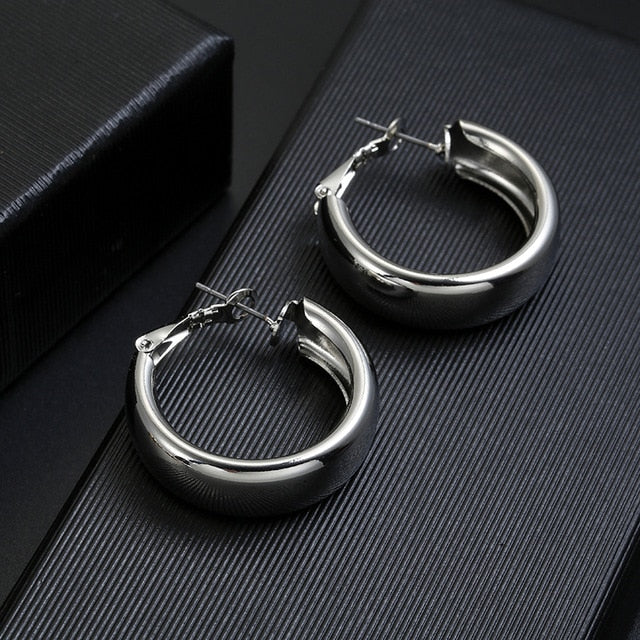 Vintage Oversized Circle Earrings