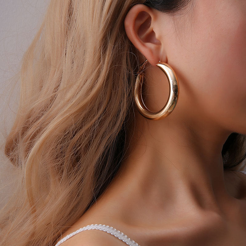 Vintage Oversized Circle Earrings