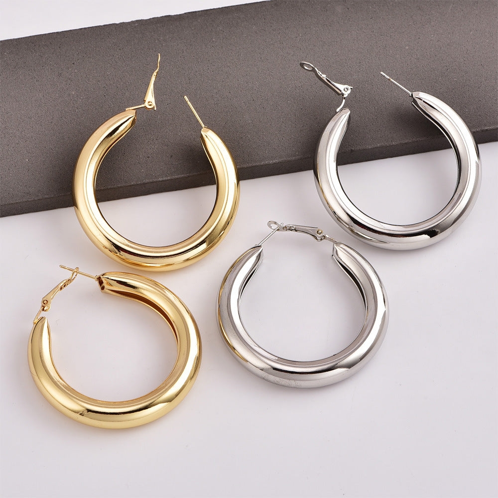 Vintage Oversized Circle Earrings
