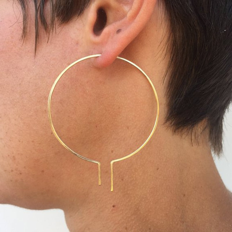 14K Gold Handmade Hoops Earrings