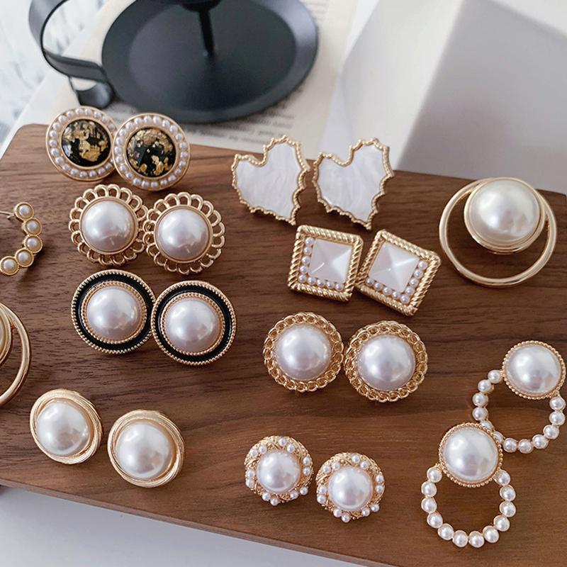 Elegant Pearl Style Clip on Earrings