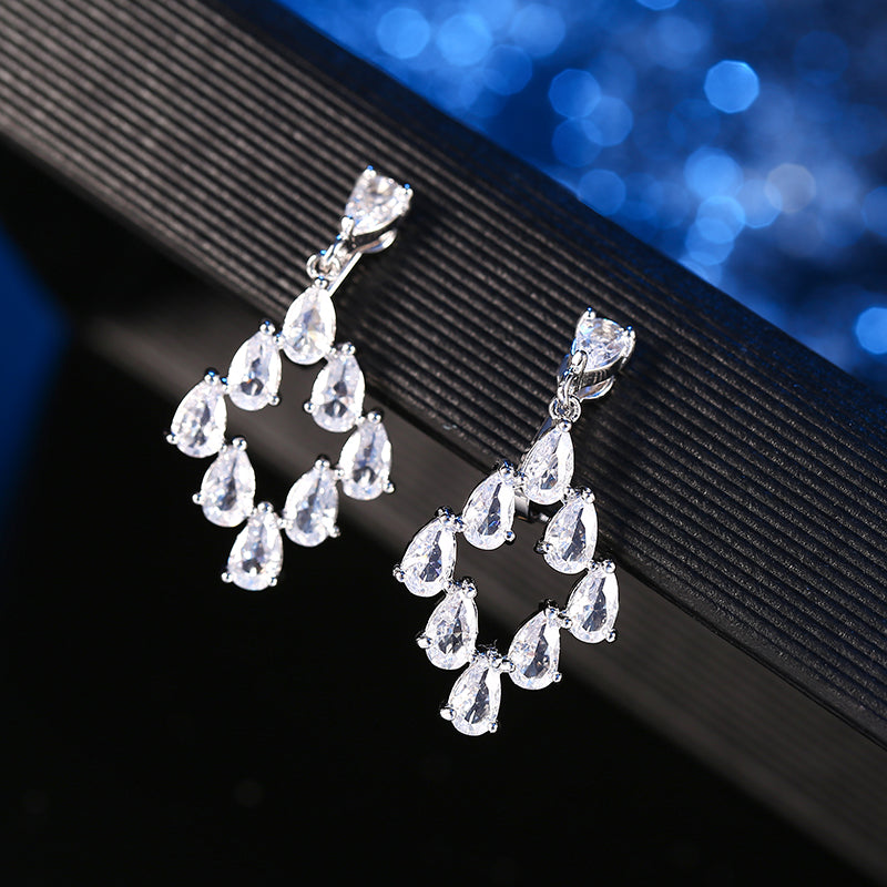 Crystal Cubic Zirconia Clip on Earrings