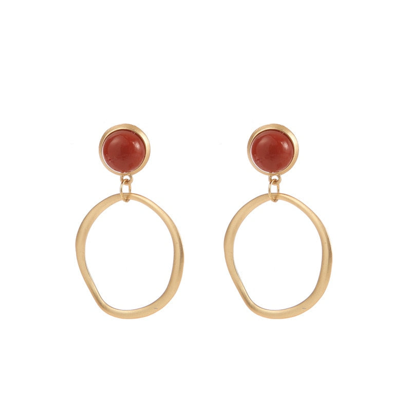 Simple Plating Matte Gold Clip on Earrings
