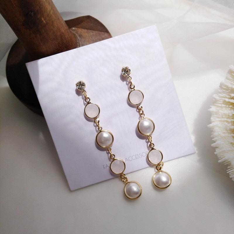 Long Tassel Clip on Earrings