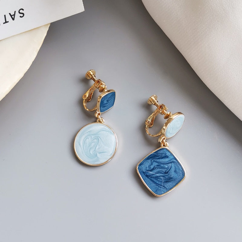 Glitter Clip on Earrings