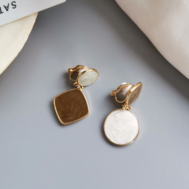 Glitter Clip on Earrings