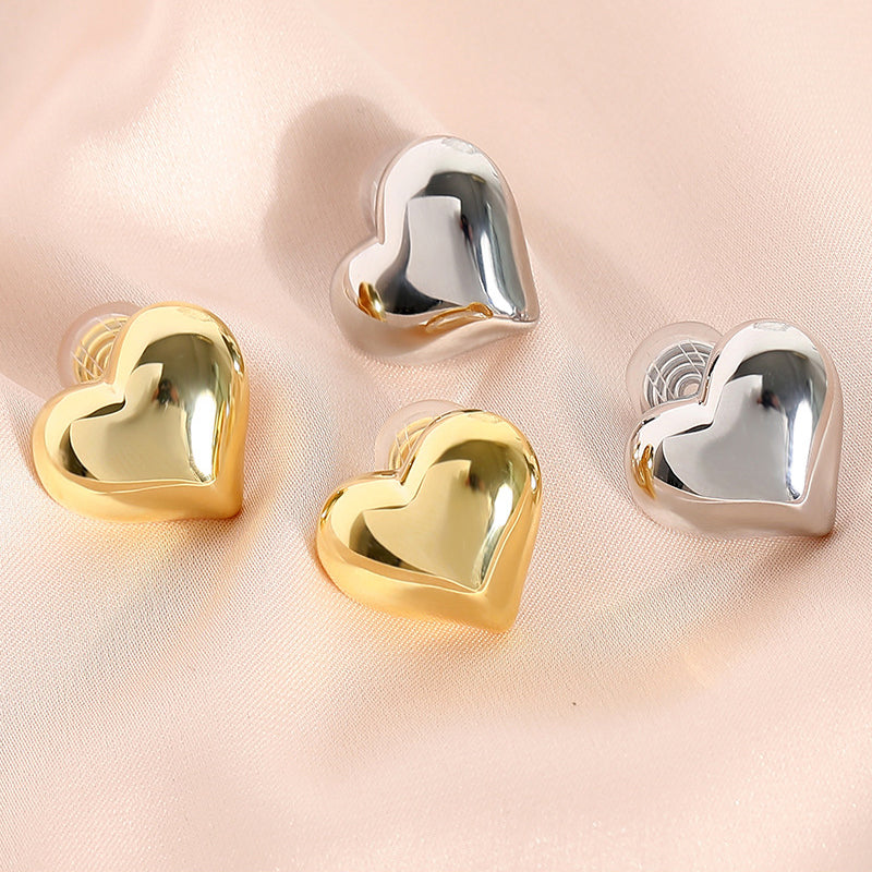 Sweetheart 16k Gold Plating  Brass Coil Earrings